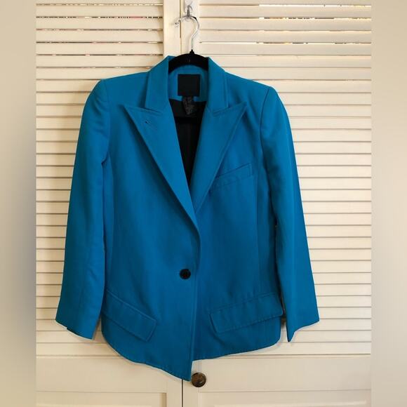 Smythe Turquoise Blazer Sz 4 - Picture 1 of 4